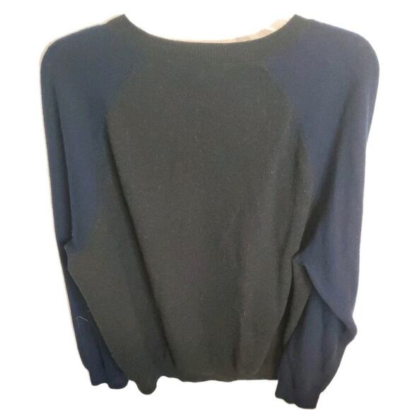 Vince Sweater‎ Blue Cashmere V Neck  raglan sleeve Pullover Mens  XL - Picture 4 of 4